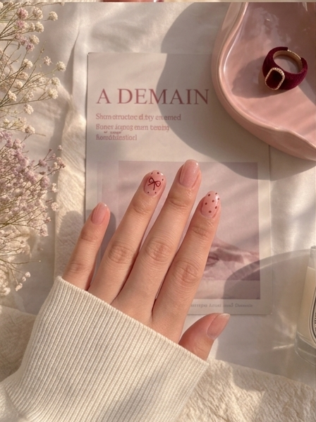Pink Press On Nails