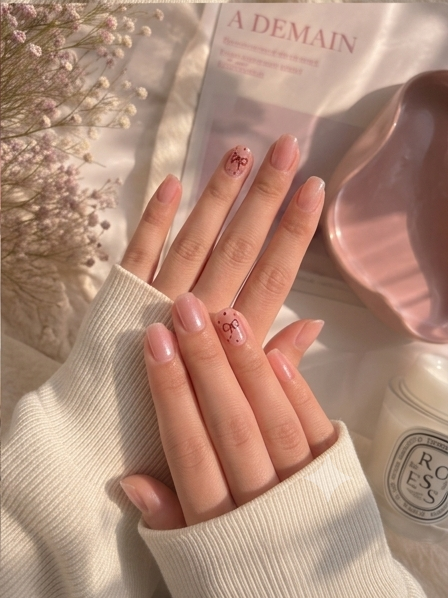 Pink Press On Nails