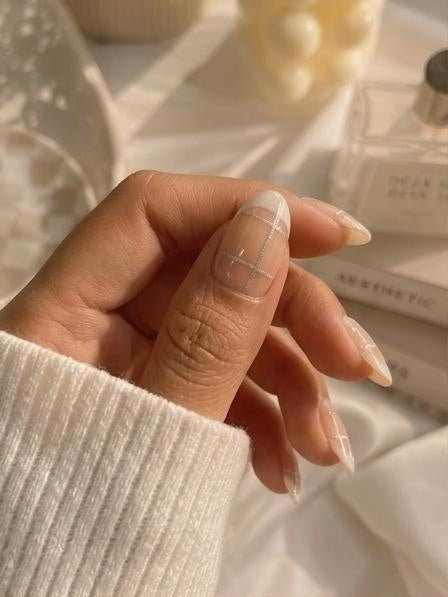 White French Tip Press On Nails