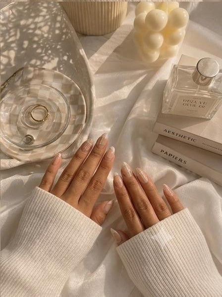 White French Tip Press On Nails